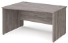Gentoo Wave Desk with Panel End Leg 1400 x 990mm - Grey Oak