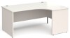 Gentoo Corner Desk with Panel End Leg 1600 x 1200mm - White
