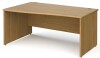 Gentoo Wave Desk with Panel End Leg 1600 x 990mm - Oak