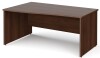 Gentoo Wave Desk with Panel End Leg 1600 x 990mm - Walnut