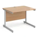 Gentoo Rectangular Desk with Single Cantilever Legs - 1000 x 800mm