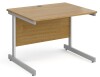 Gentoo Rectangular Desk with Single Cantilever Legs - 1000 x 800mm - Oak