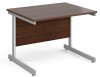 Gentoo Rectangular Desk with Single Cantilever Legs - 1000 x 800mm - Walnut