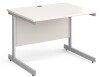 Gentoo Rectangular Desk with Single Cantilever Legs - 1000 x 800mm - White