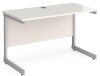 Gentoo Rectangular Desk with Single Cantilever Legs - 1200mm x 600mm - White