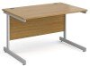 Gentoo Rectangular Desk with Single Cantilever Legs - 1200 x 800mm - Oak