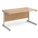 Gentoo Rectangular Desk with Single Cantilever Legs - 1400 x 800mm