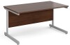 Gentoo Rectangular Desk with Single Cantilever Legs - 1400 x 800mm - Walnut