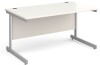 Gentoo Rectangular Desk with Single Cantilever Legs - 1400 x 800mm - White
