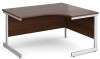 Gentoo Corner Desk with Single Upright Leg 1400 x 1200mm - Walnut