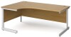 Gentoo Corner Desk with Single Upright Leg 1800 x 1200mm - Oak