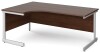 Gentoo Corner Desk with Single Upright Leg 1800 x 1200mm - Walnut