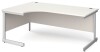 Gentoo Corner Desk with Single Upright Leg 1800 x 1200mm - White