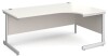 Gentoo Corner Desk with Single Upright Leg 1800 x 1200mm - White