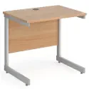 Gentoo Rectangular Desk with Single Cantilever Legs - 800mm x 600mm