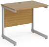Gentoo Rectangular Desk with Single Cantilever Legs - 800mm x 600mm - Oak