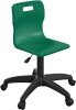 Titan Swivel Junior Chair with Black Base - (6-11 Years) 355-420mm Seat Height - Green