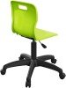 Titan Swivel Junior Chair with Black Base - (6-11 Years) 355-420mm Seat Height - Lime