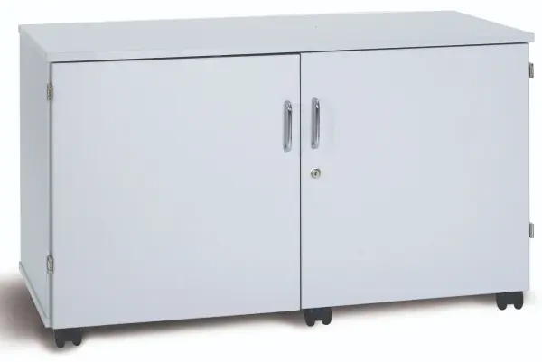 Monarch Premium Mobile Cupboard with Doors - Grey