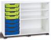 Monarch Premium Mobile 8 Shallow Tray Unit with 2 Shelf Compartment - White