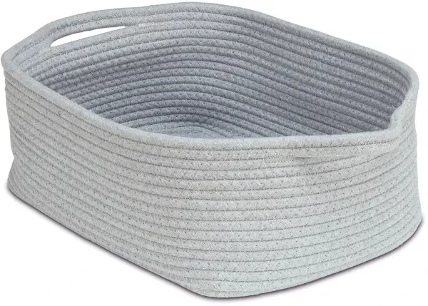 Millhouse Light Grey Shallow Rope Basket (pk Of 6)