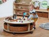 Millhouse Single Tier Mobile Circular Storage Unit with 4 Baskets