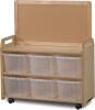 Millhouse Mobile Unit with Top Display Add-on with 6 Clear Tubs