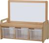 Millhouse Low Magnetic Storage Unit with 3 Clear Tubs