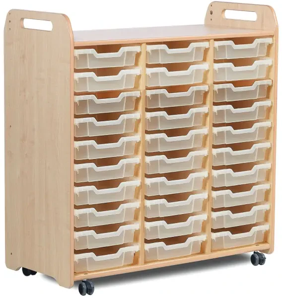 Millhouse Triple Tray Storage Unit with 30 Shallow Trays