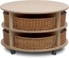 Millhouse Double Tier Mobile Circular Storage Unit with Baskets