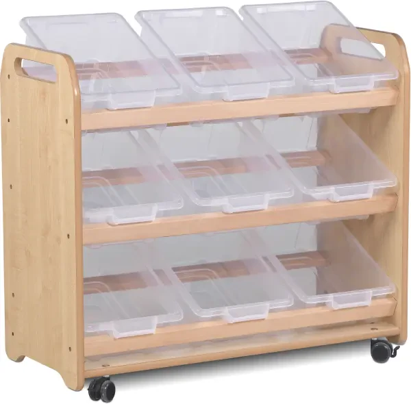 Millhouse Tilt Tote Storage with 9 Clear Tubs