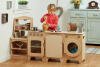 Millhouse Natural Kitchen Set of 4 - Cooker, Sink, Washer, Storage Dresser