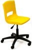 KI Postura+ Task Chair - Black Base - 730-855mm Height - 14+ Years - Sun Yellow