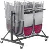 Principal 2600 36 Folding Chairs & 2 Row Trolley Package - Burgundy