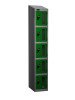 Probe Five Compartment Vision Panel Nest of Two Lockers - 1780 x 610 x 305mm - Green (RAL 6018)