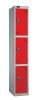 Probe Three Door Single Steel Locker - 1780 x 305 x 380mm - Red (Similar to BS 04 E53)