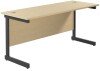 TC Single Upright Rectangular Desk with Single Cantilever Legs - 1600mm x 600mm - Maple (8-10 Week lead time)