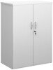 Gentoo Double Door Cupboard with 2 Shelves 1090 x 800 x 470mm - White