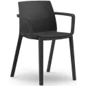 Formetiq Palermo 4-Leg Chair with Integrated Arms & Upholstered Seat Pad