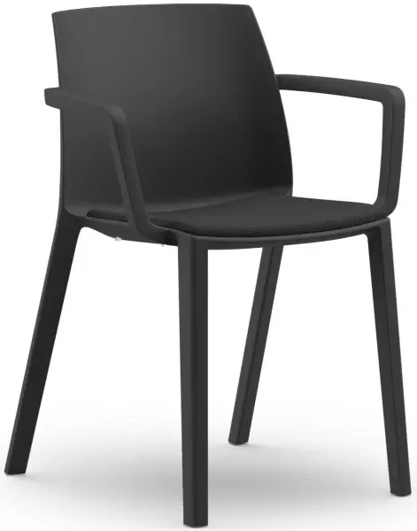 Formetiq Palermo 4-Leg Chair with Integrated Arms & Upholstered Seat Pad