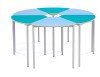 Metalliform Segga Table with Castor - PU Edge