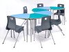 Metalliform Segga Table with Castor - PU Edge