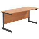 TC Single Upright Rectangular Desk with Single Cantilever Legs - 1800mm x 600mm