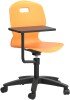 Arc Swivel Fixed Chair with Arm Tablet - 820-890mm Seat Height - Marigold