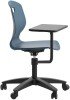 Arc Swivel Fixed Chair with Arm Tablet - 820-890mm Seat Height - Steel Blue