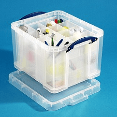 Really Useful Box Really Useful Plastic Storage Box 35 Litre Clear