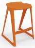 Spaceforme EN One Skidbase Low Back Stool - 610mm - Mandarin Orange