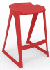 Spaceforme EN One Skidbase Low Back Stool - 610mm - Cherry Red