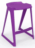 Spaceforme EN One Skidbase Low Back Stool - 610mm - Velvet Purple