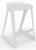 Spaceforme EN One Skidbase Low Back Stool - 610mm - White